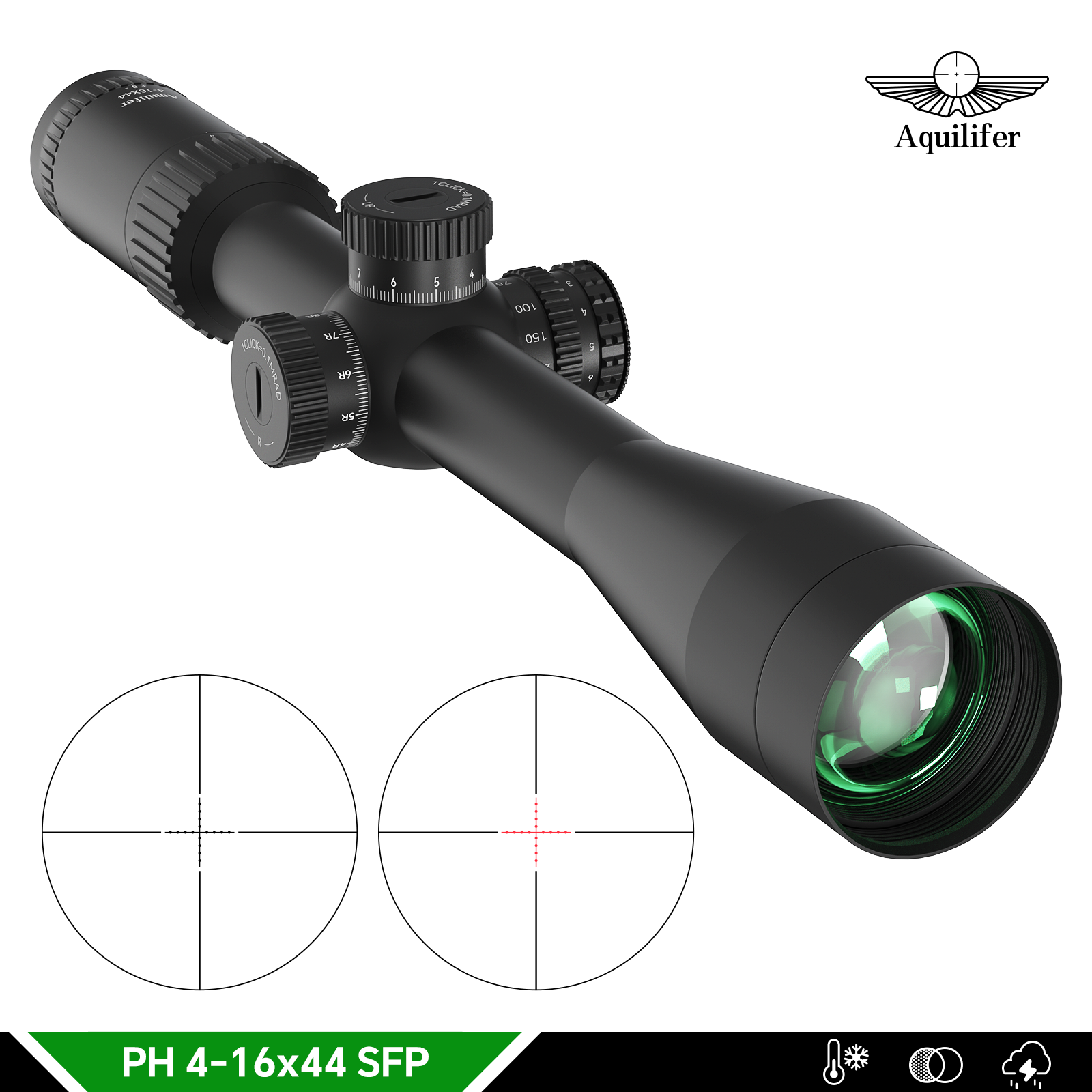 hofgeest Aquilifer 4-16X44 SFP MOA Rifle Scope | Illuminated & Precision