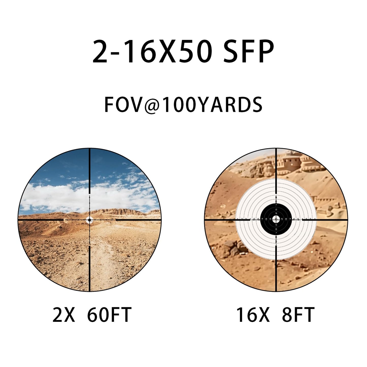 Aquilifer 2-16X50 SFP Optics Rifle Scope