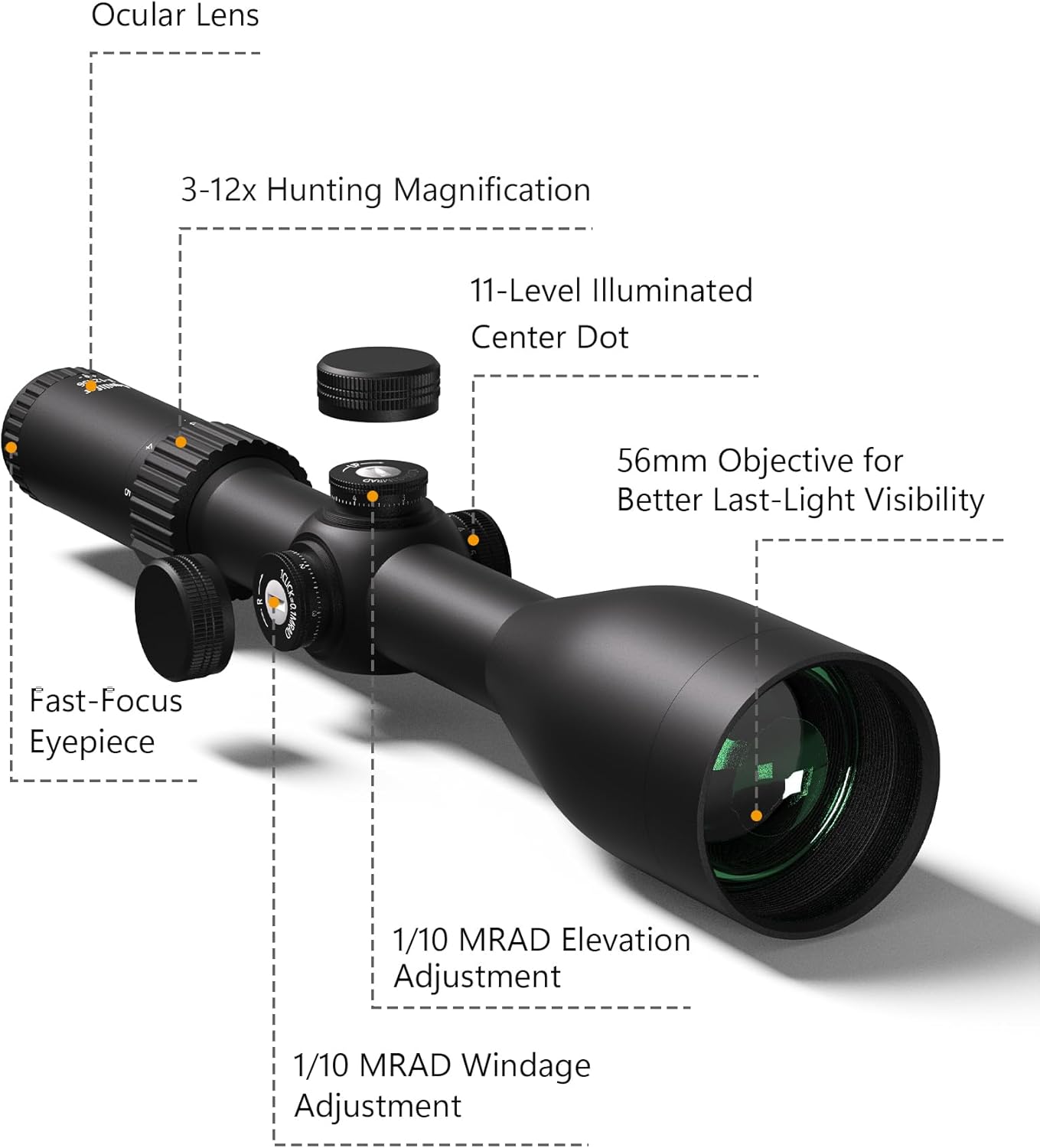 Aquilifer HT 3-12x56 SFP Optics Rifle Scope