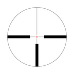 Aquilifer HT 3-12x56 SFP optics rifle scope reticle design with crosshairs and central red dot.