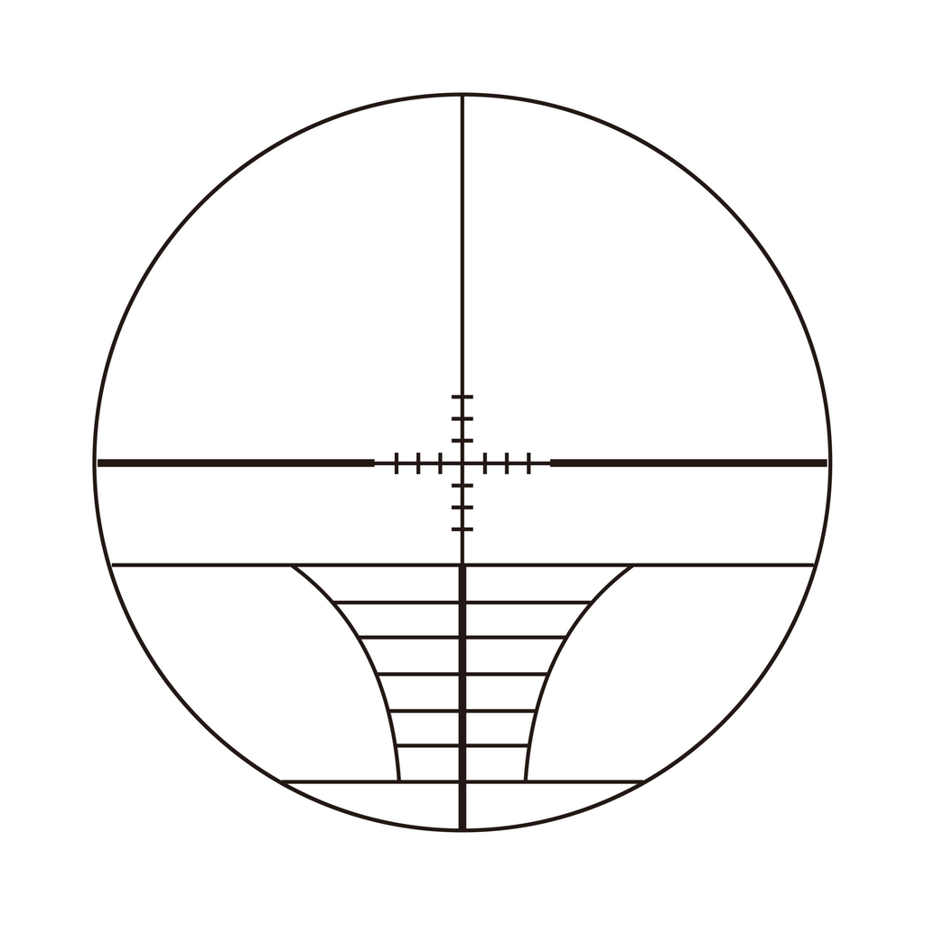 Aquilifer HT 3-9x40 SFP rifle scope reticle design with crosshairs and markings for precision aiming.