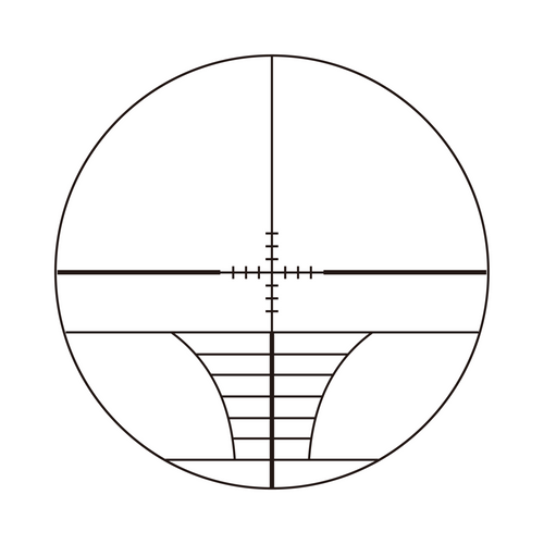 Aquilifer HT 3-9x40 SFP rifle scope reticle design with crosshairs and markings for precision aiming.