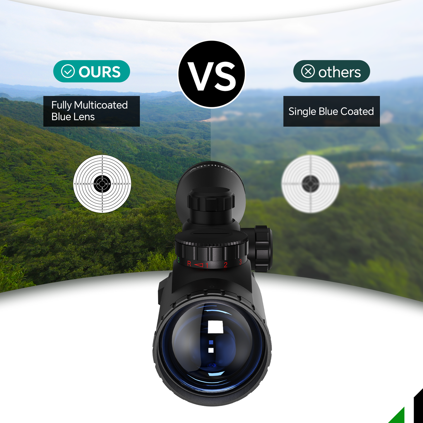 Aquilifer HT 3-9x40 SFP Rifle Scope – Illuminated, 1-Inch Tube, Rings Included