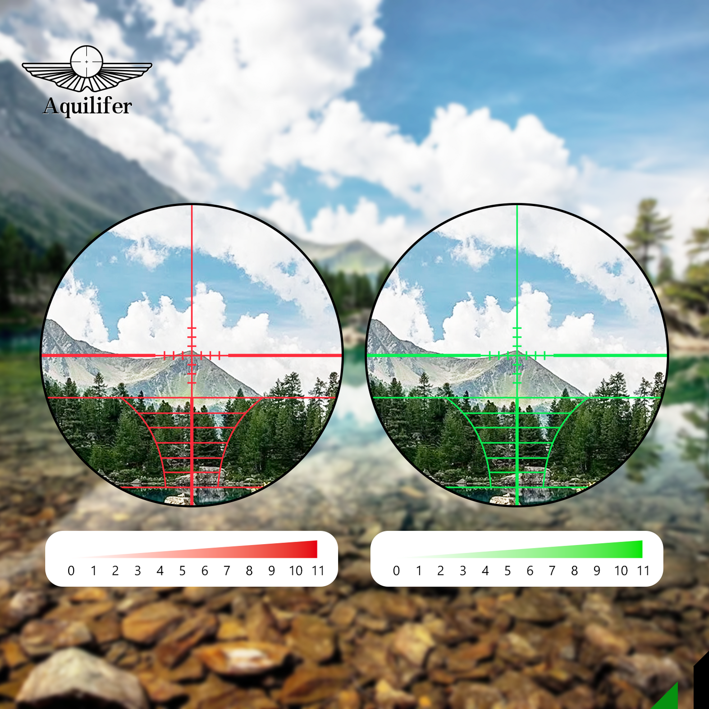 Aquilifer HT 3-9x40 SFP Rifle Scope – Illuminated, 1-Inch Tube, Rings Included