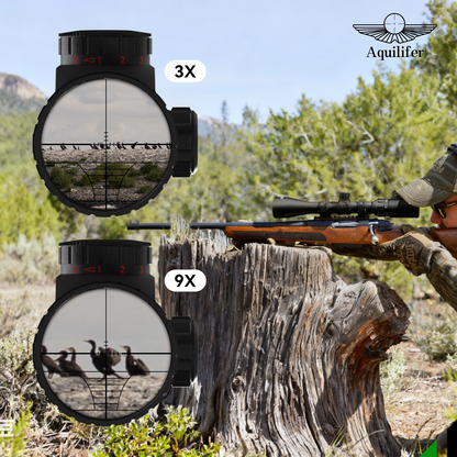 Aquilifer HT 3-9x40 SFP Rifle Scope – Illuminated, 1-Inch Tube, Rings Included