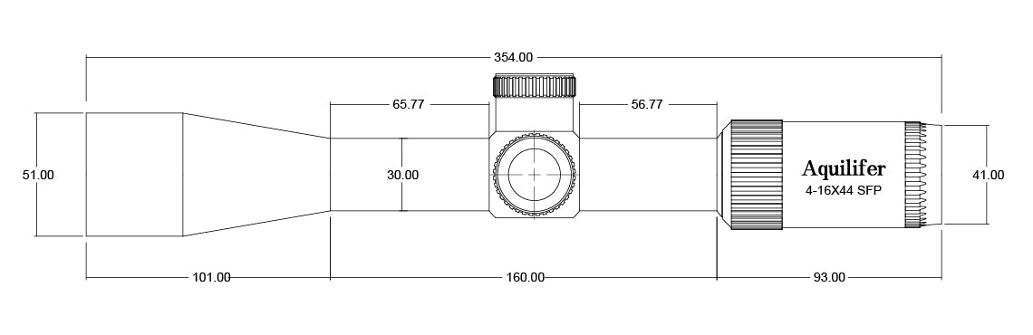 Product dimensions diagram