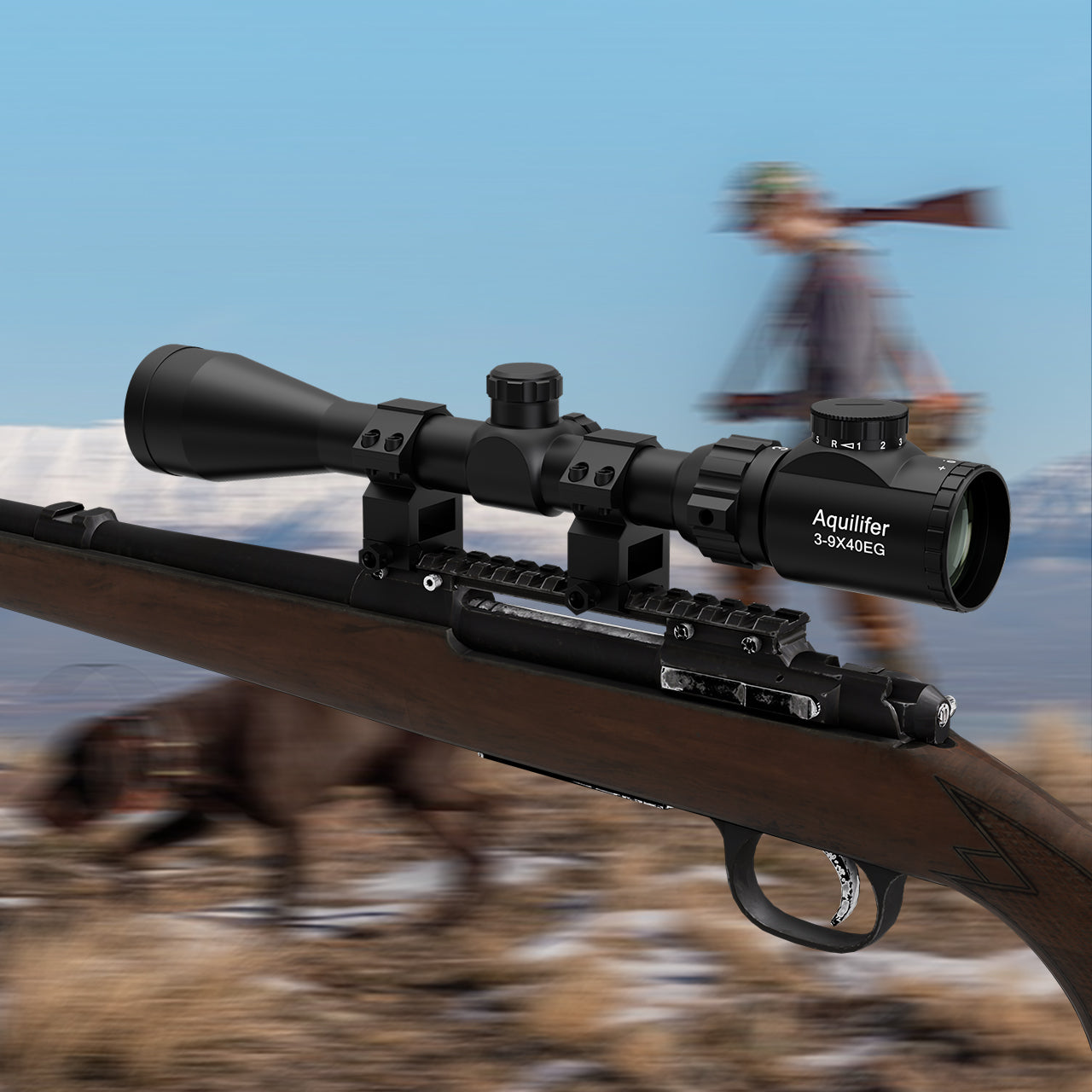 Aquilifer HT 3-9x40 SFP Rifle Scope, 1-Inch Tube