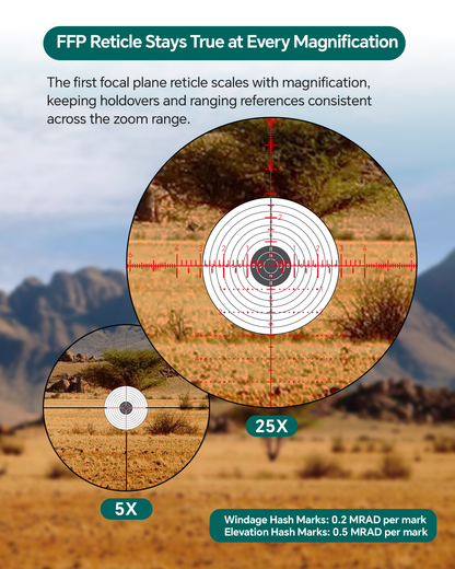 Aquilifer 5-25X56 FFP Optics Rifle Scope