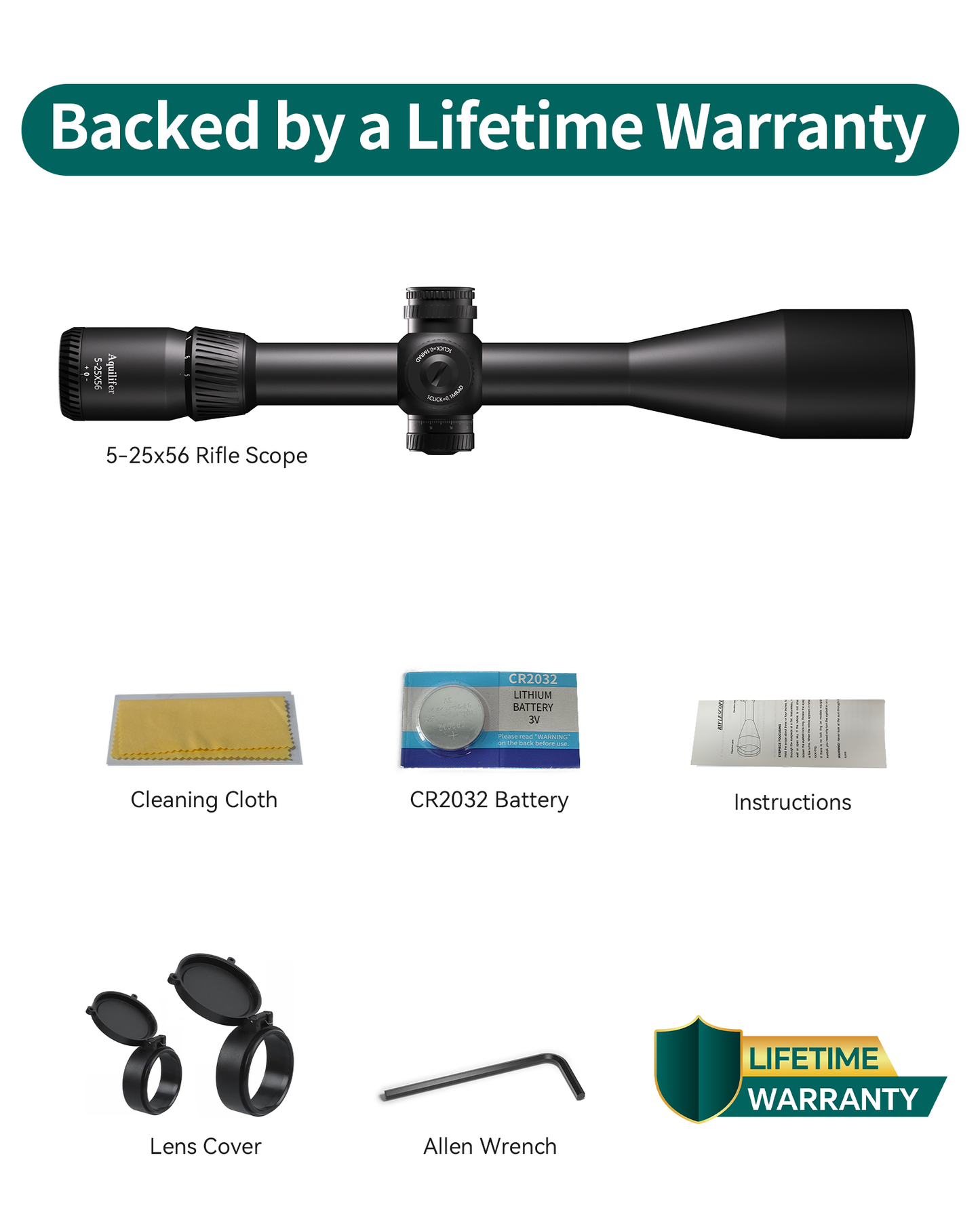 Aquilifer 5-25X56 FFP Optics Rifle Scope
