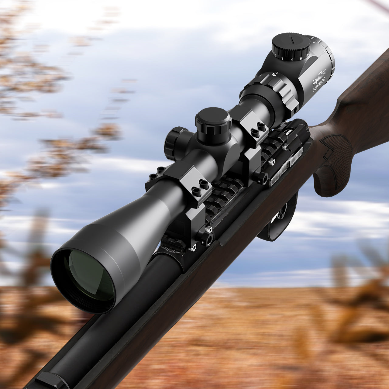 Aquilifer HT 3-9x40 SFP Rifle Scope, 1-Inch Tube