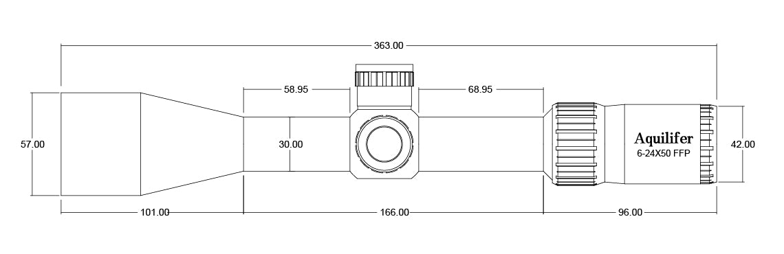 Product dimensions diagram