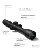Aquilifer HT 4-16x44 SFIR SFP 1/4 MOA 30mm Tube Precision Scope