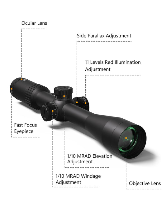 HT 4-16X44 SFP MOA Illuminated 30MM Tube