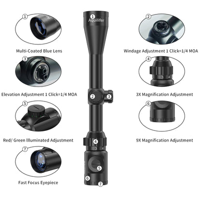 HT 3-9x40 Optics Scope