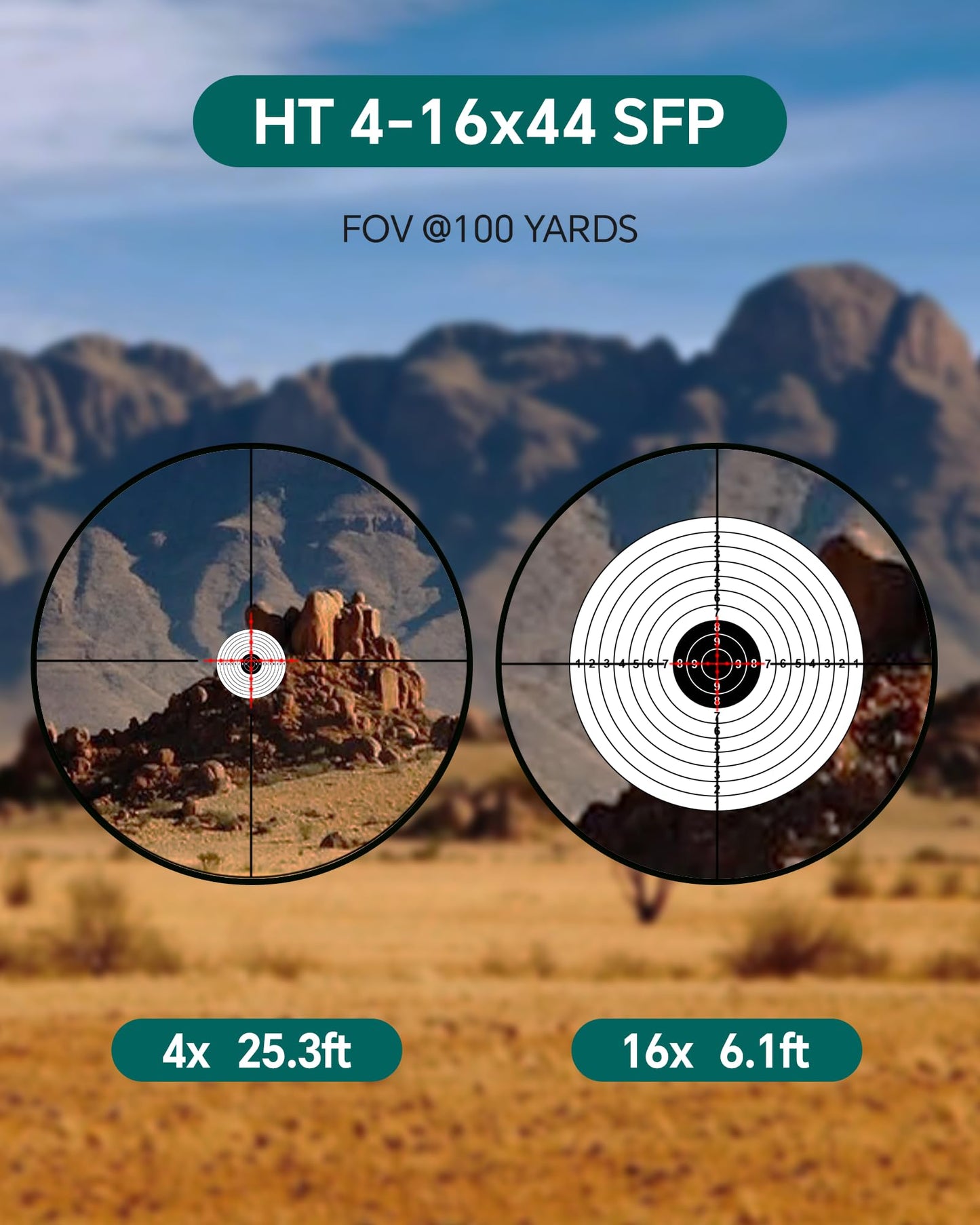 HT 4-16X44 AO SFP MOA Illuminated 30MM