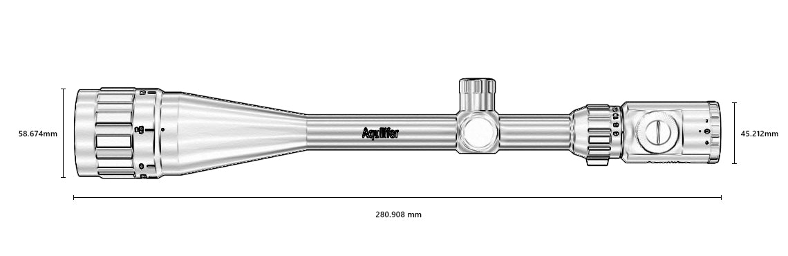 Product dimensions diagram