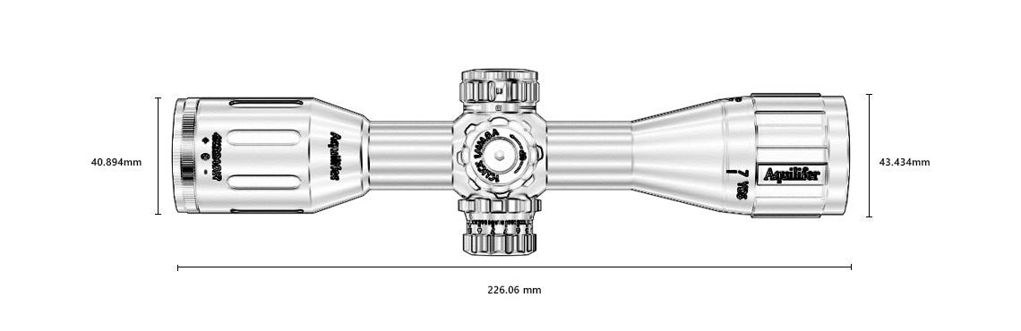 Product dimensions diagram