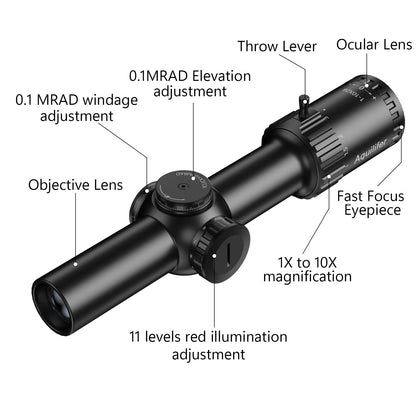 Aquilifer 1-10X28 SFP Optics Rifle Scope