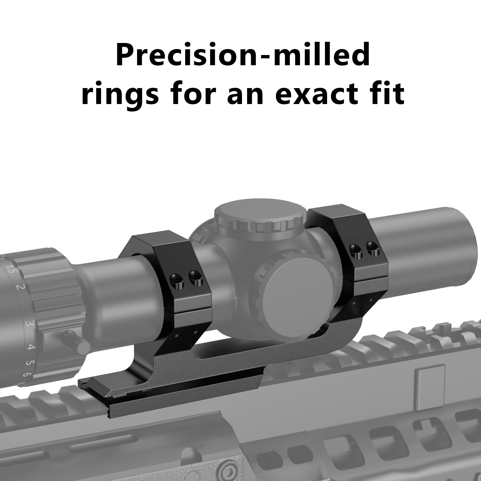 Montage de lunette cantilever Aquilifer 34 mm avec des anneaux usinés avec précision, conçu pour un ajustement sécurisé sur un fusil.
