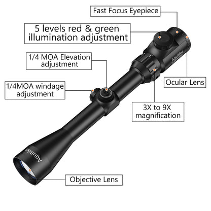 Aquilifer 3-9×40 SFP Optics Rifle Scope
