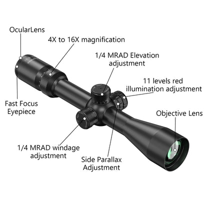 Aquilifer 4-16X44 FFP Rifle Scope